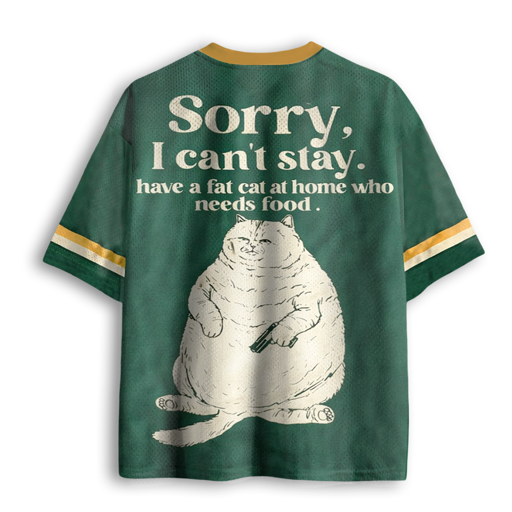 Baddiecat Sorry I Can't Stay Mesh Jersey