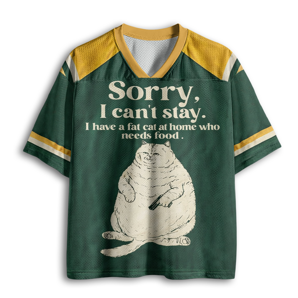 Baddiecat Sorry I Can't Stay Mesh Jersey
