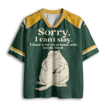 Baddiecat Sorry I Can't Stay Mesh Jersey