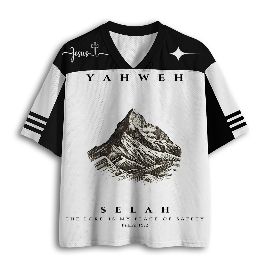 Baddiecat God Is My Rock Psalm 18:2 Mesh Jersey