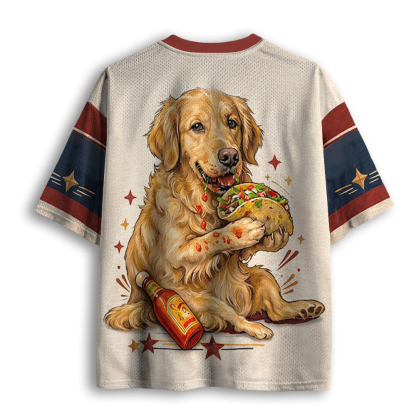 Baddiecat Golden Retriever Dog Chill With Tacot Mesh Jersey