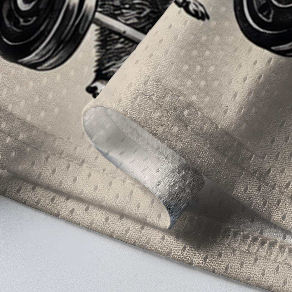 Baddiecat Smoking Raccoon Deadlift Mesh Jersey