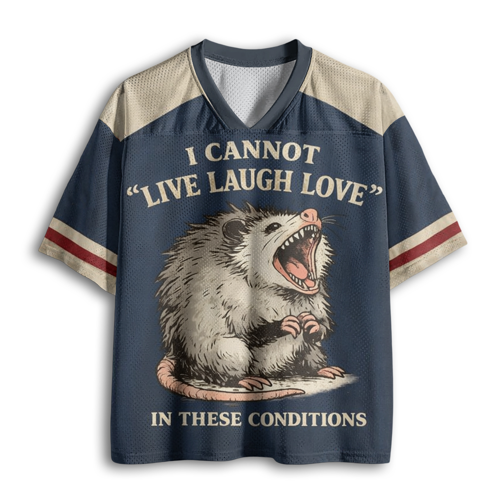 Baddiecat I Cannot Live Laugh Love Mesh Jersey
