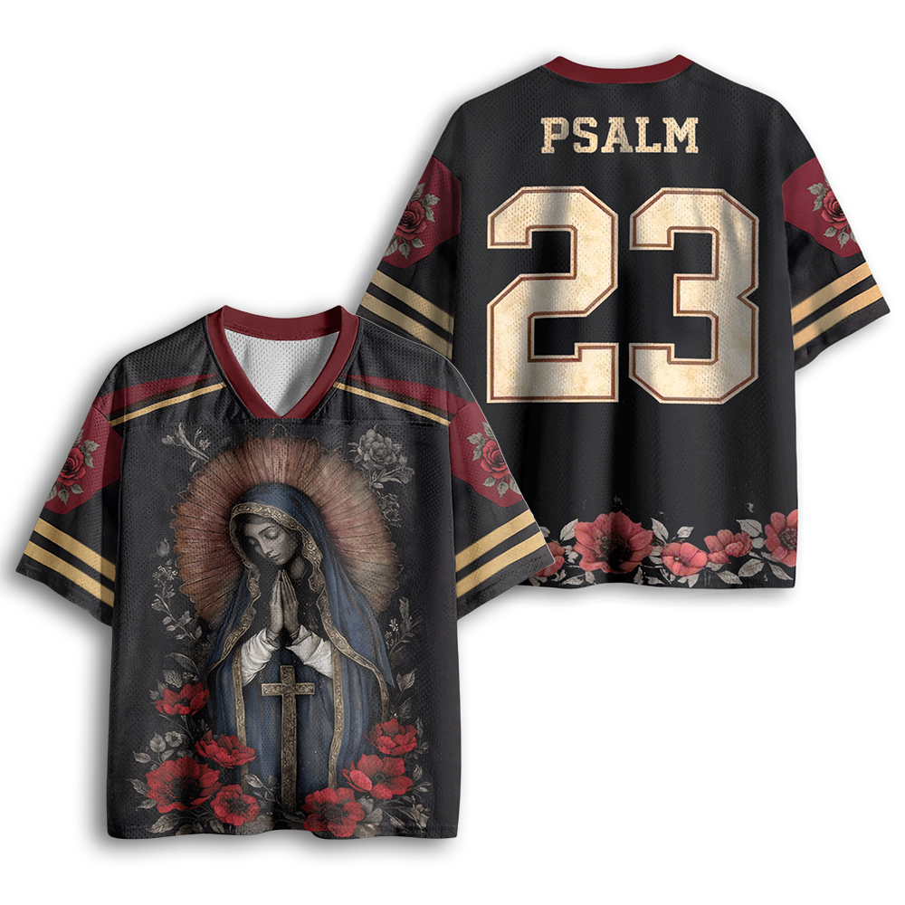 Baddiecat Virgin Mary Graphic Mesh Jersey