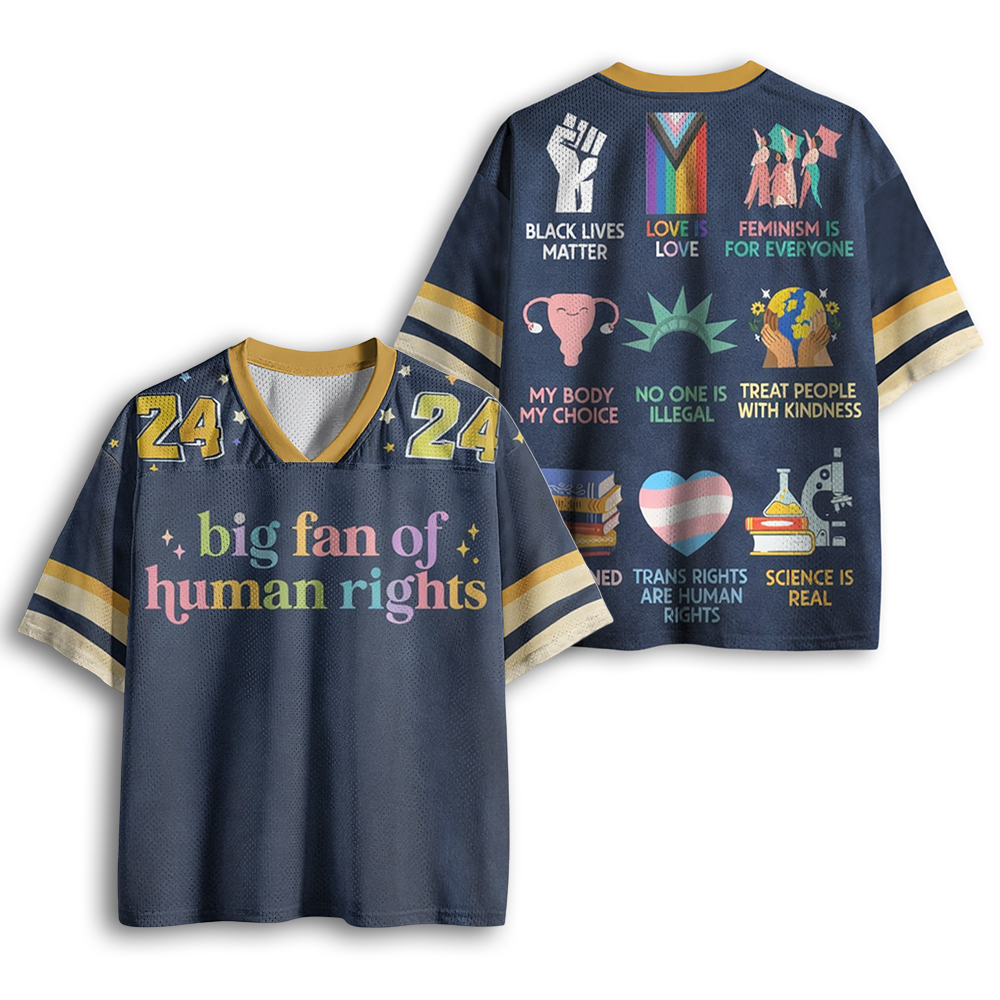 Baddiecat Big Fan Of Human Rights Mesh Jersey