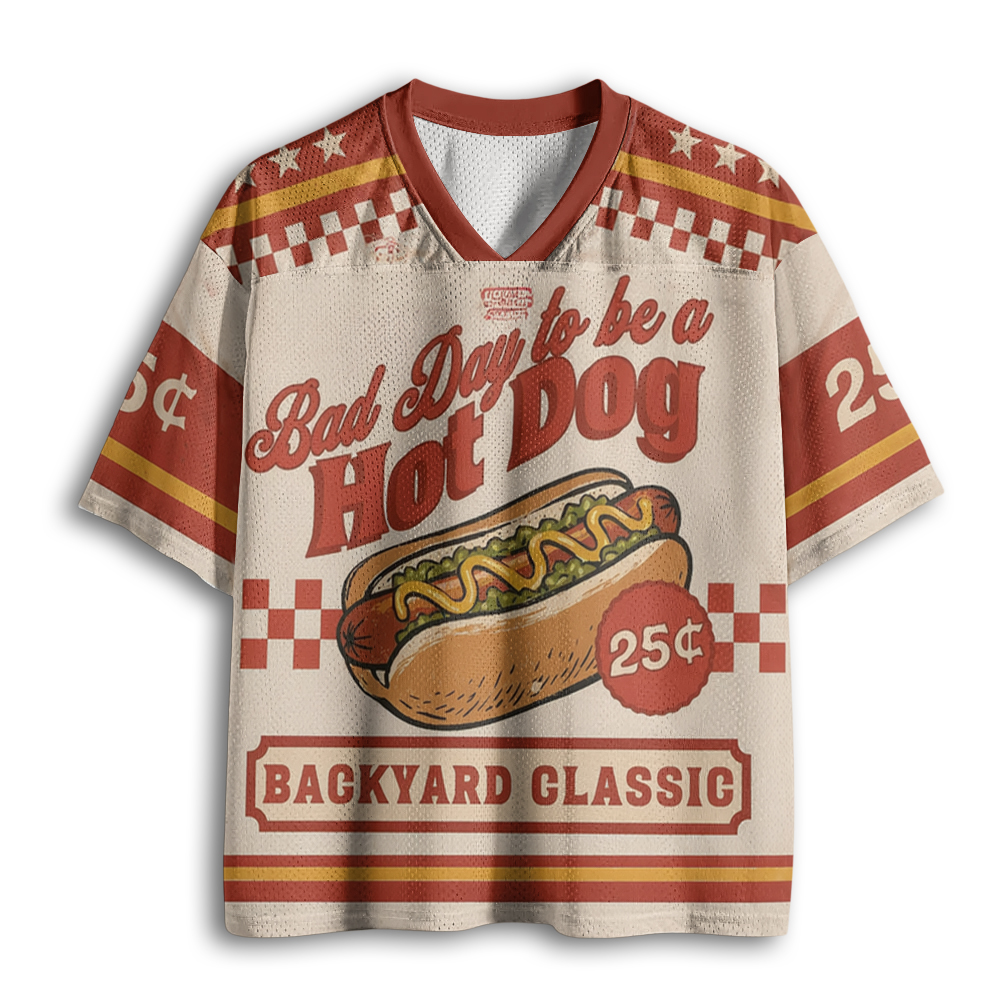Baddiecat Bad Day To Be A Hot Dog Mesh Jersey
