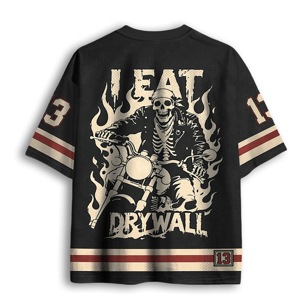 Baddiecat I Eat Drywall Weird Mesh Jersey
