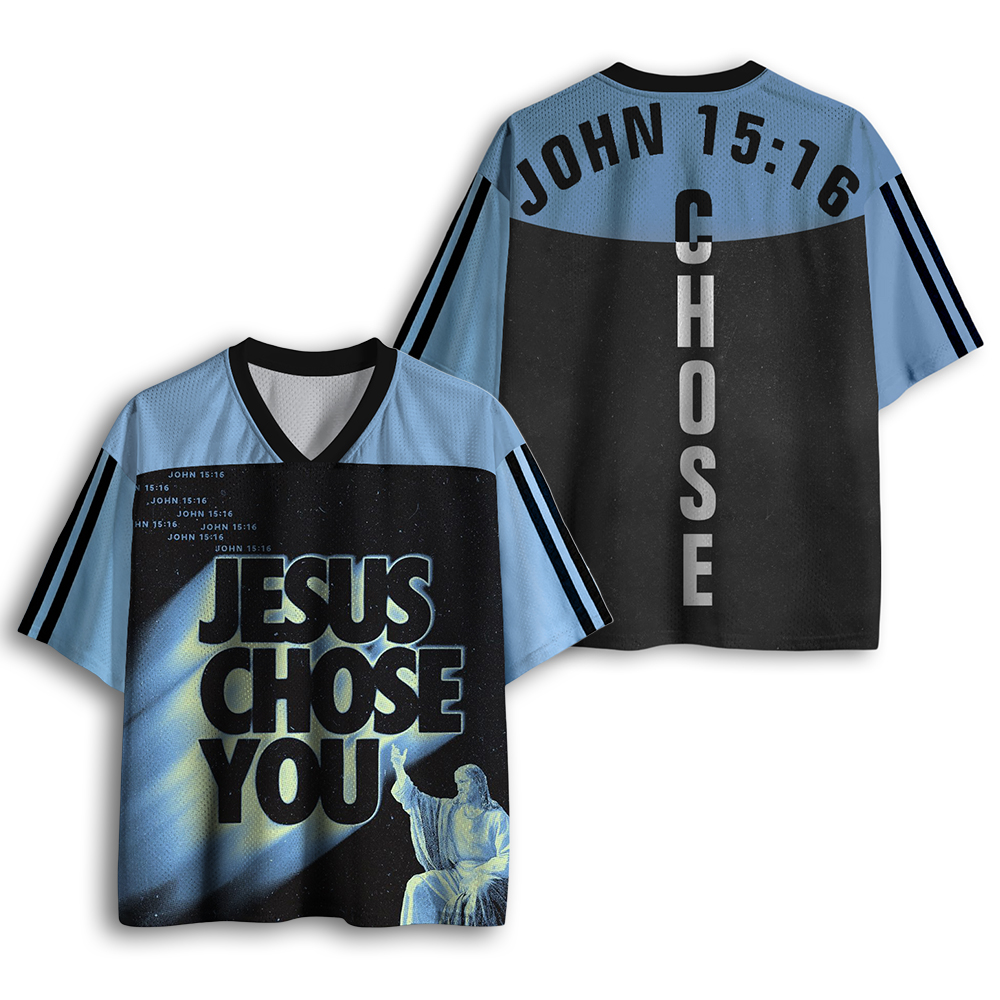 Baddiecat Jesus Chosen John 15:16 Mesh Jersey