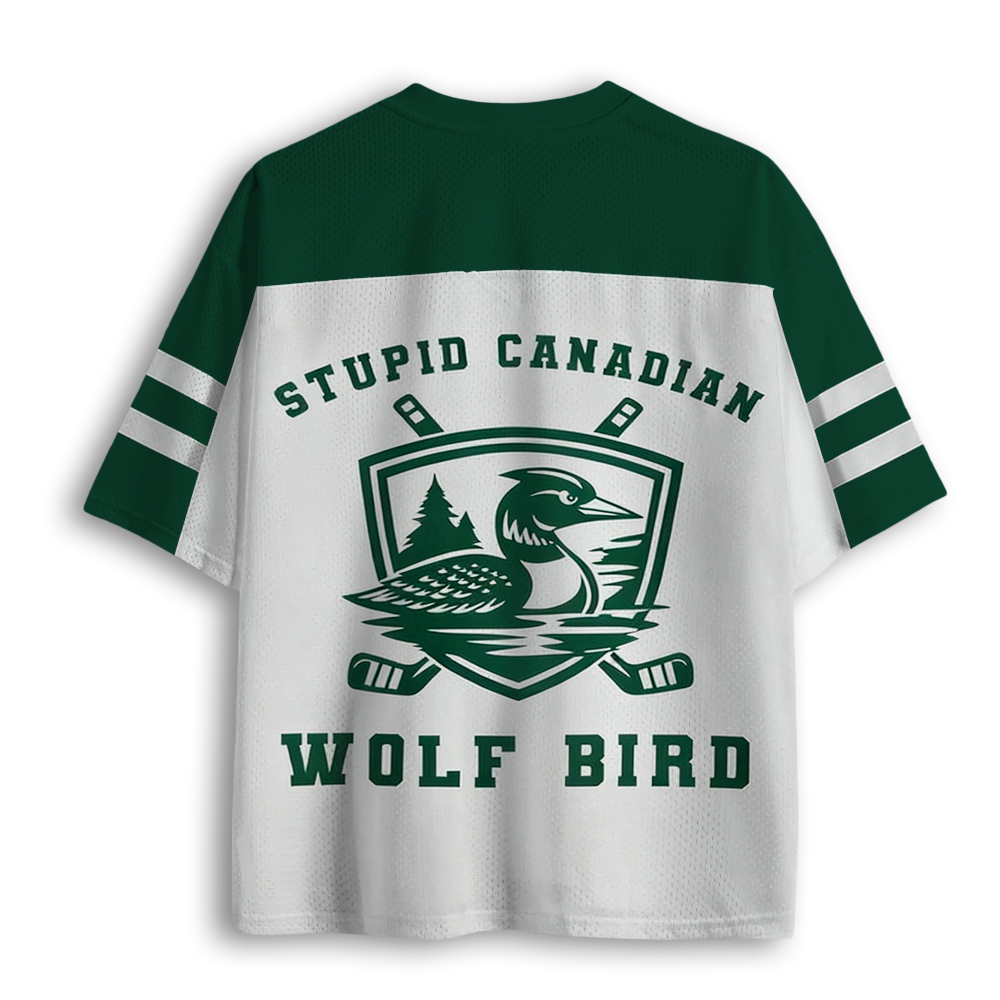 Baddiecat Stupid Canadian Wolf Bird Mesh Jersey