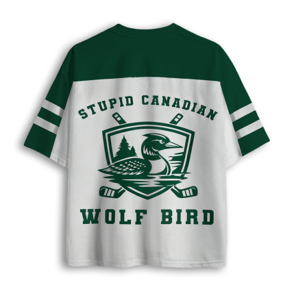 Baddiecat Stupid Canadian Wolf Bird Mesh Jersey