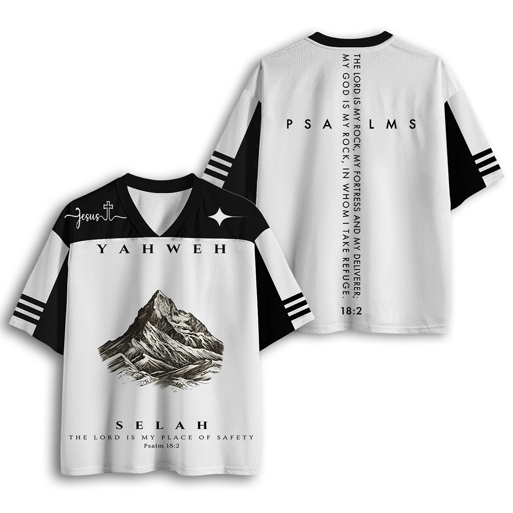 Baddiecat God Is My Rock Psalm 18:2 Mesh Jersey