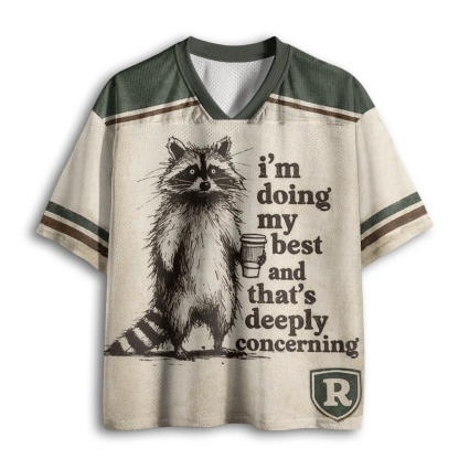 Baddiecat I’m Doing My Best Raccoon Mesh Jersey