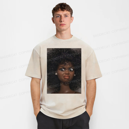 Baddiecat Disdainful Doll Washed T-shirt