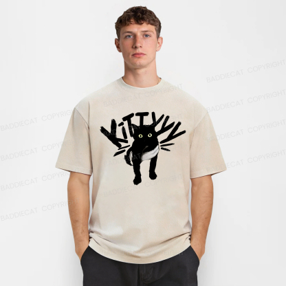Baddiecat Kitty Washed T-shirt