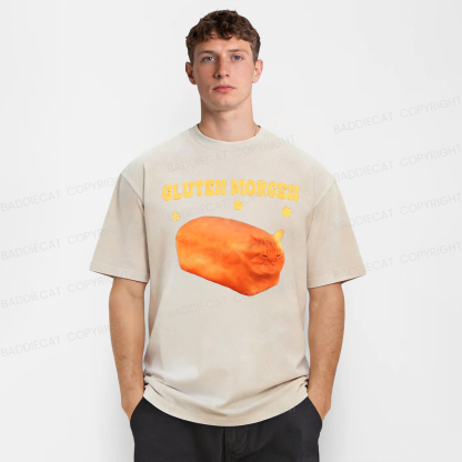 Baddiecat Cluten Morgen Cat Washed T-shirt