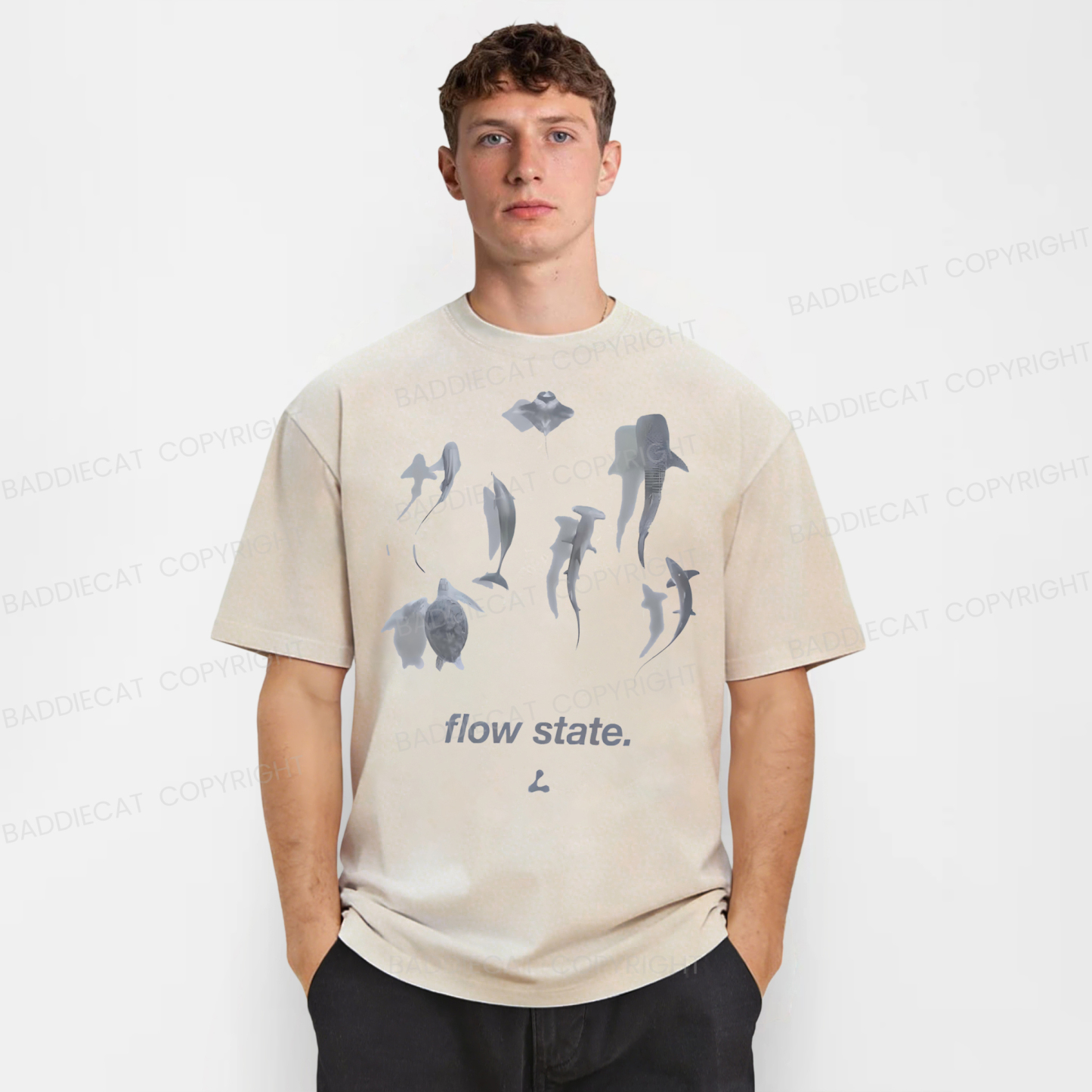 Baddiecat In My Flow State Washed T-shirt