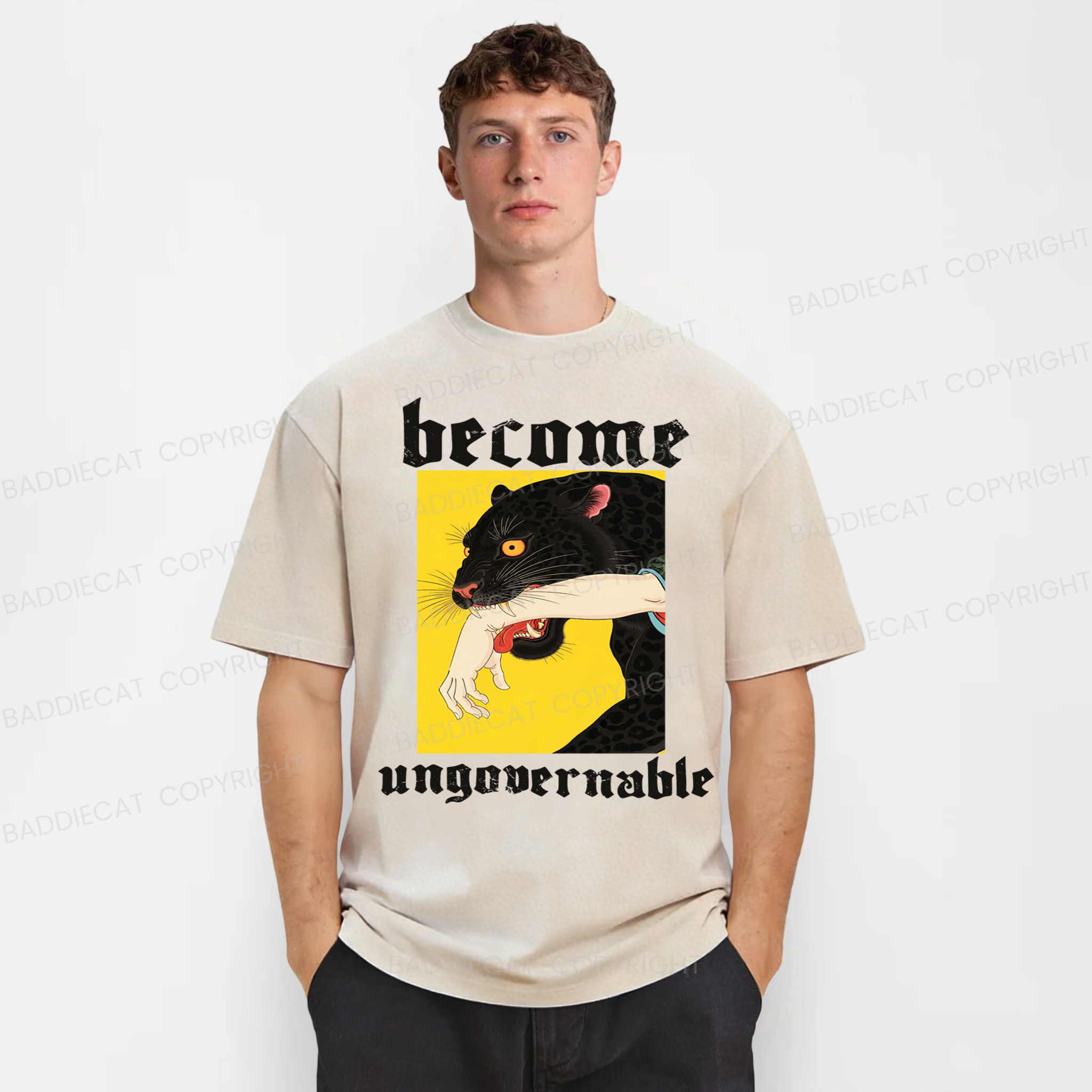 Baddiecat Become Ungovernable Washed T-shirt