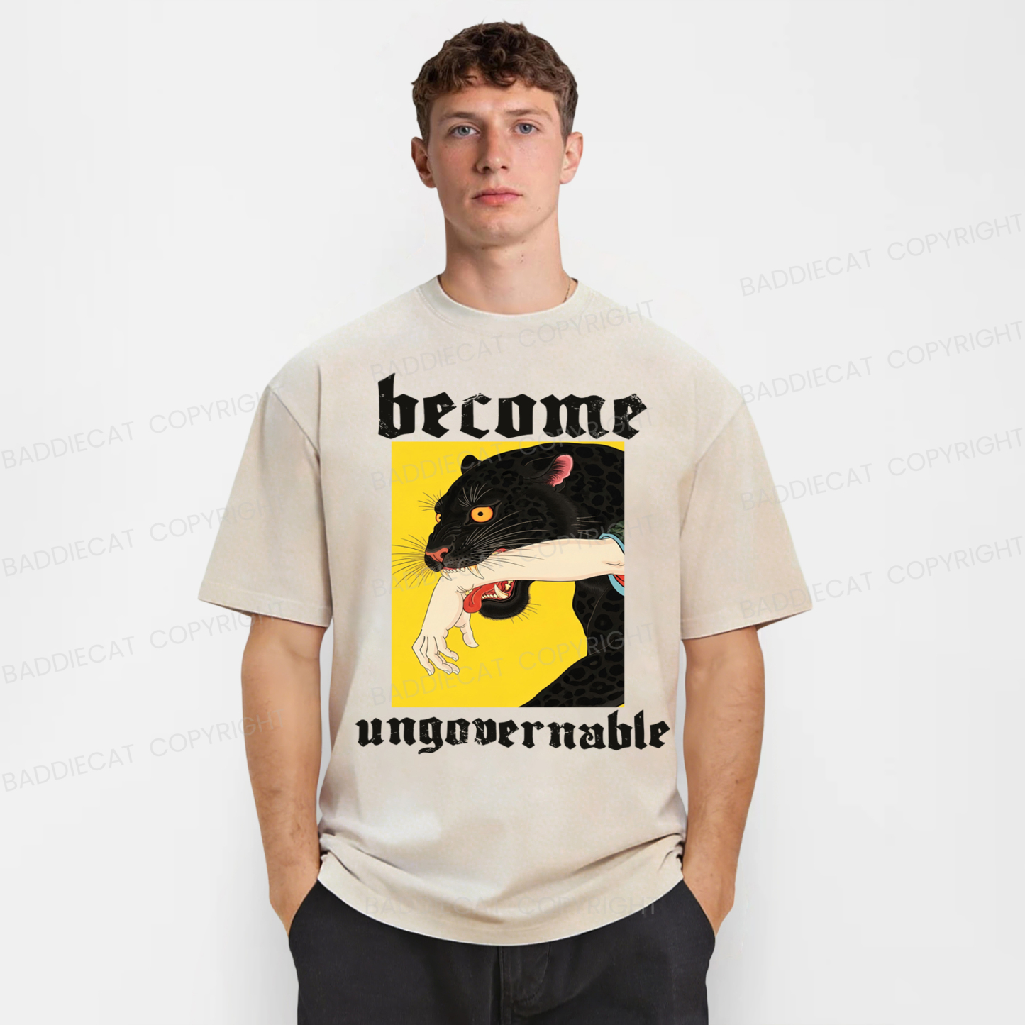 Baddiecat Become Ungovernable Washed T-shirt