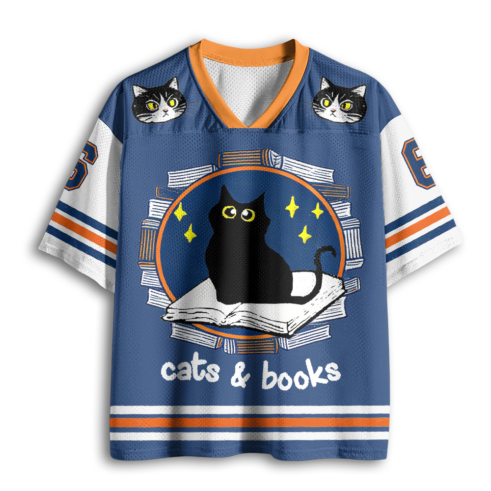 Baddiecat Cats Books Mesh Jersey