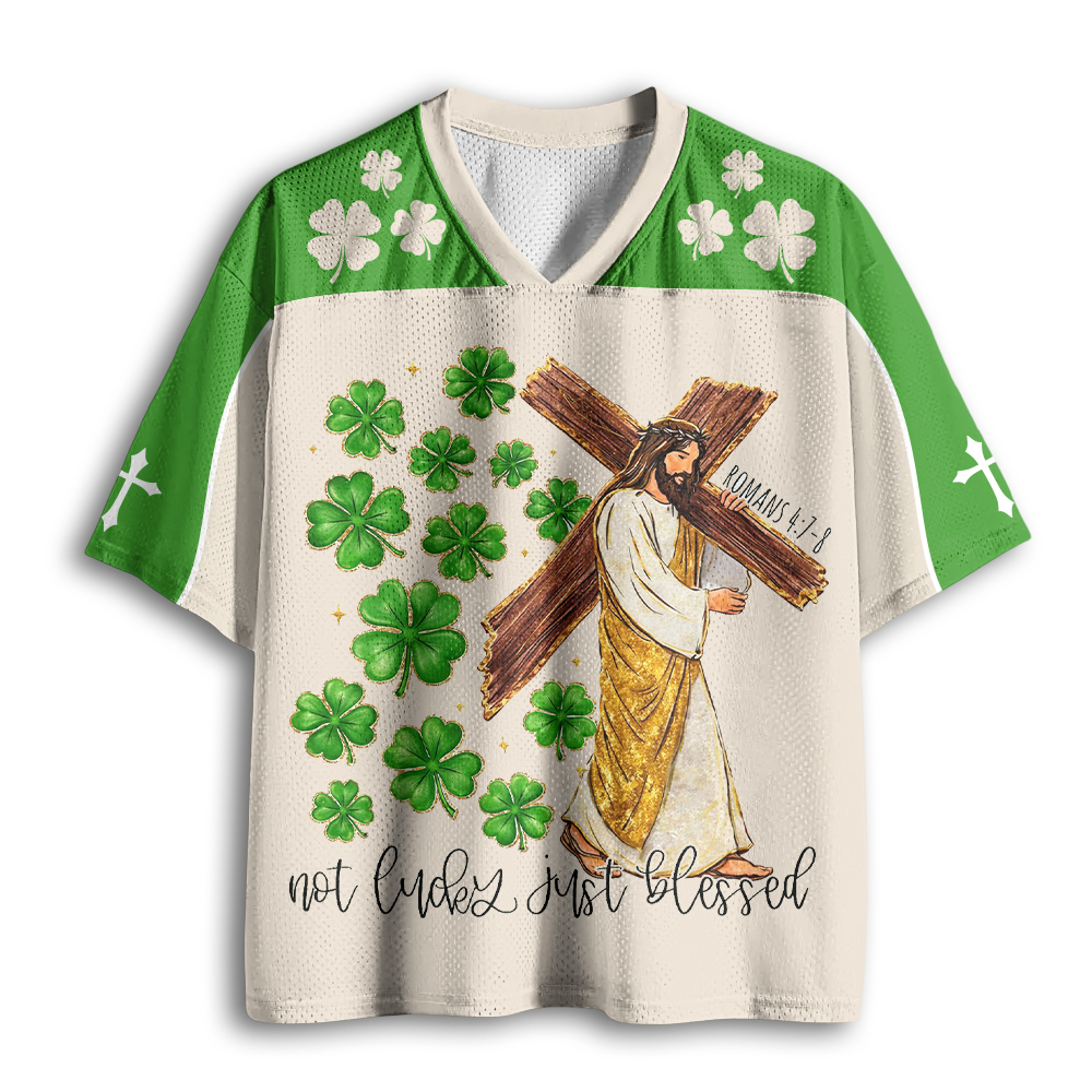 Baddiecat Not Lucky Just Blessed Mesh Jersey