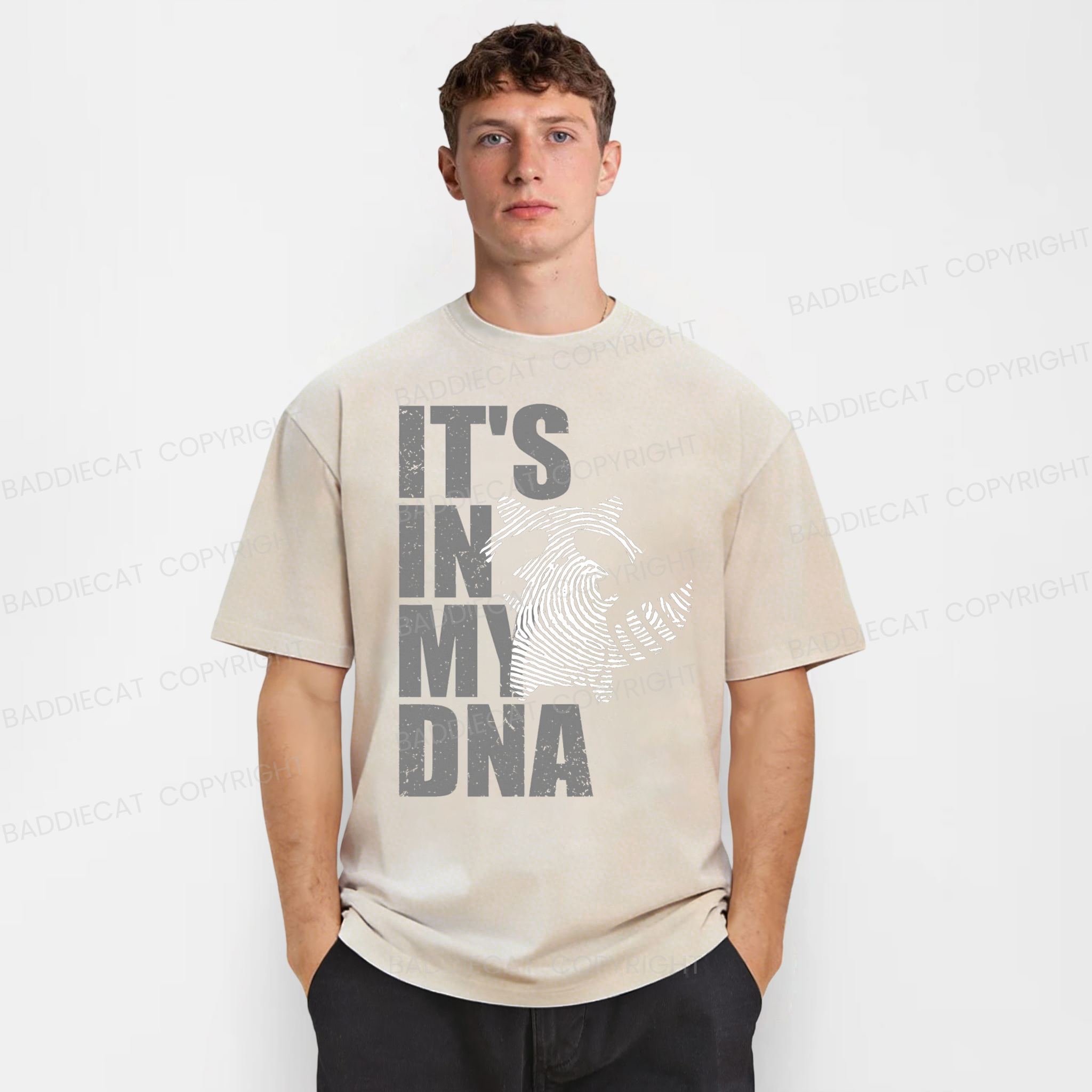 Baddiecat Raccoon It's In My DNA Washed T-shirt