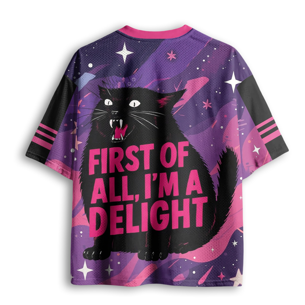 Baddiecat First Of All I'm A Delight Mesh Jersey