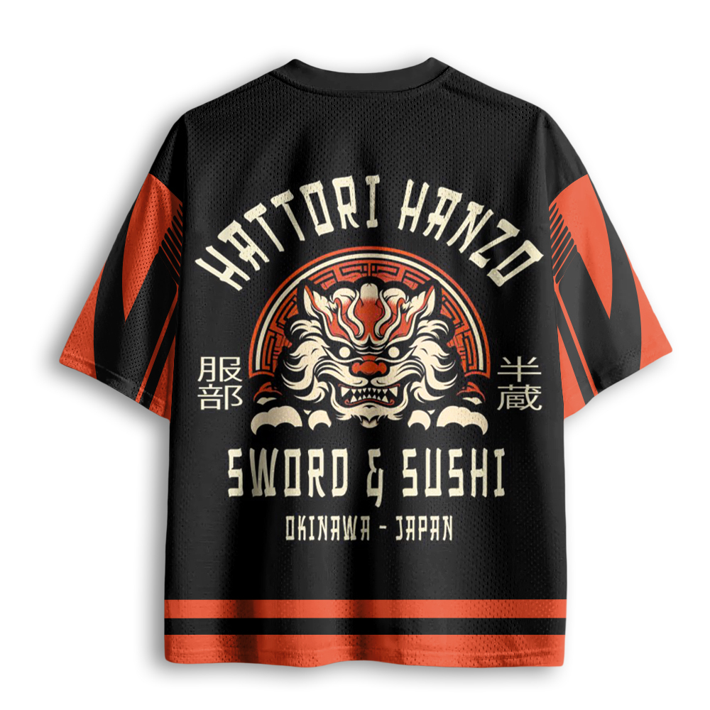 Baddiecat Hattori Hanzo Sword & Sushi Mesh Jersey