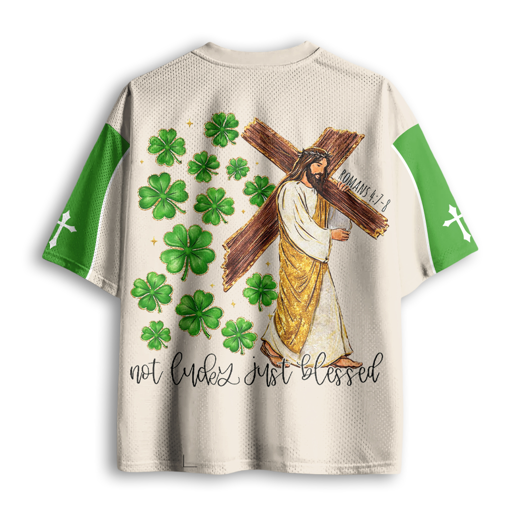 Baddiecat Not Lucky Just Blessed Mesh Jersey