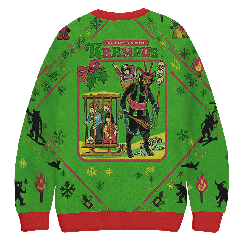 Baddiecat Krampus Christmas Ugly Sweatshirt