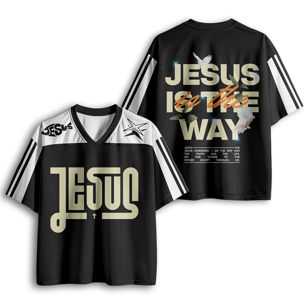 Baddiecat JESUS IS THE WAY Mesh Jersey