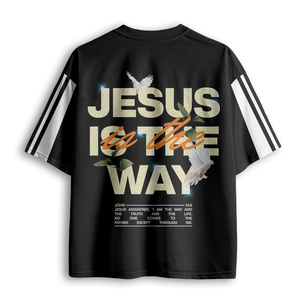 Baddiecat JESUS IS THE WAY Mesh Jersey