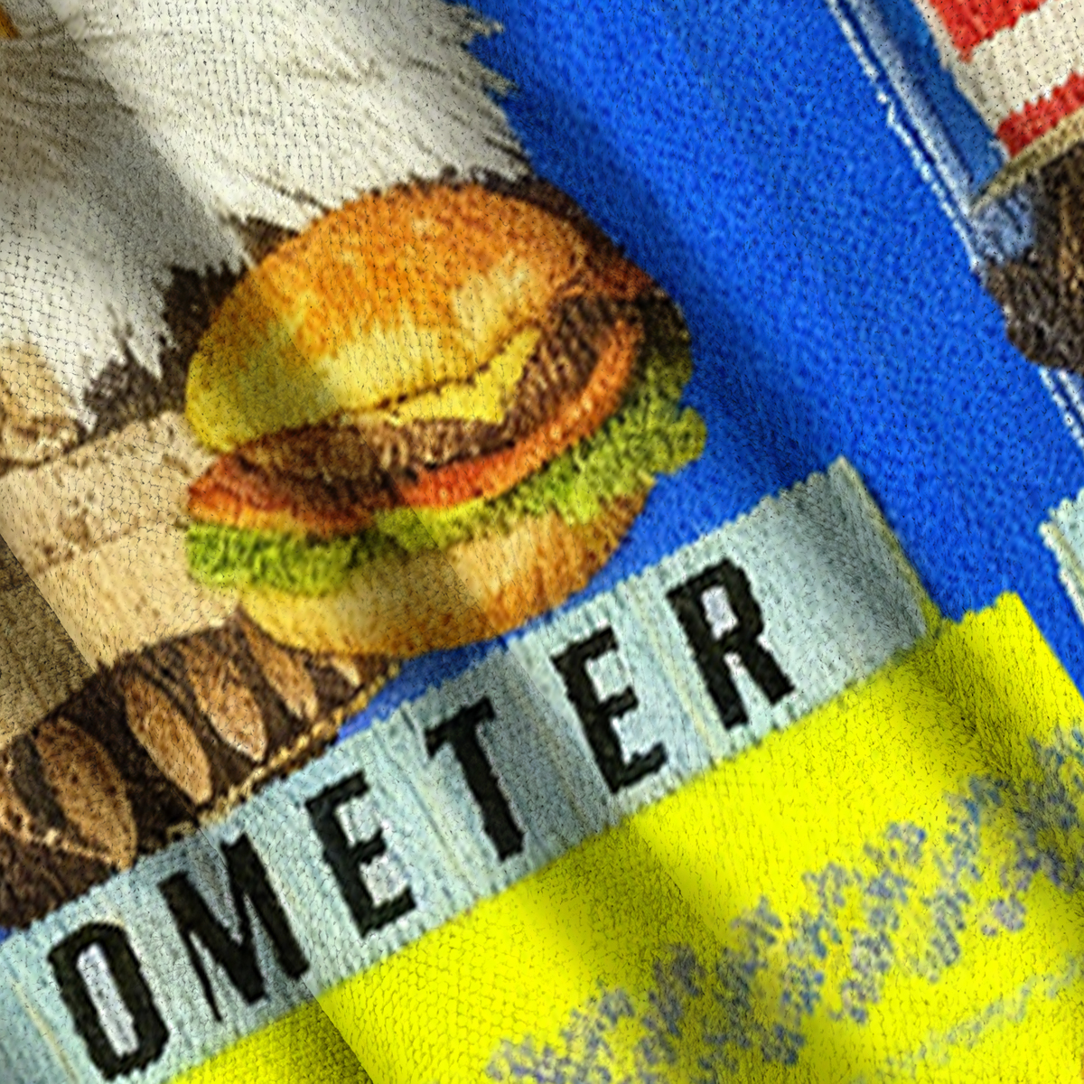 Baddiecat WTF Is A Kilometer Eagle Burger Tank Christmas Ugly Sweatshirt