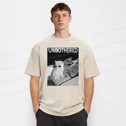 Baddiecat Unbothered Cats Washed T-shirt