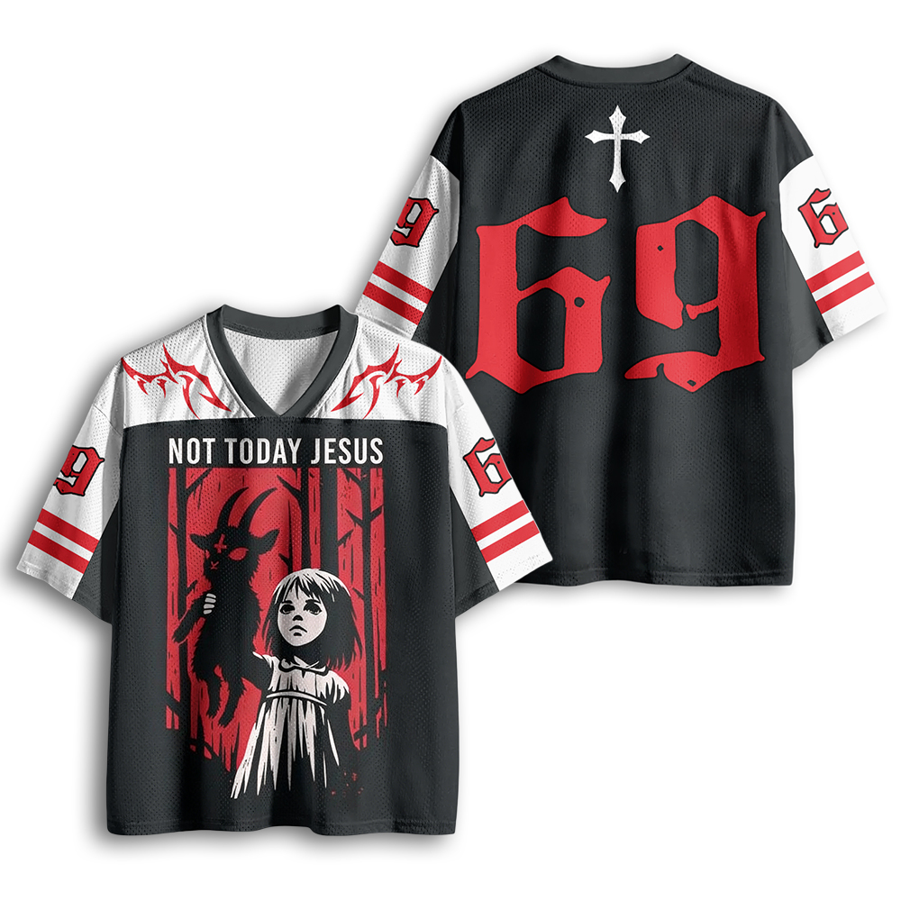 Baddiecat Not Today Jesus Mesh Jersey