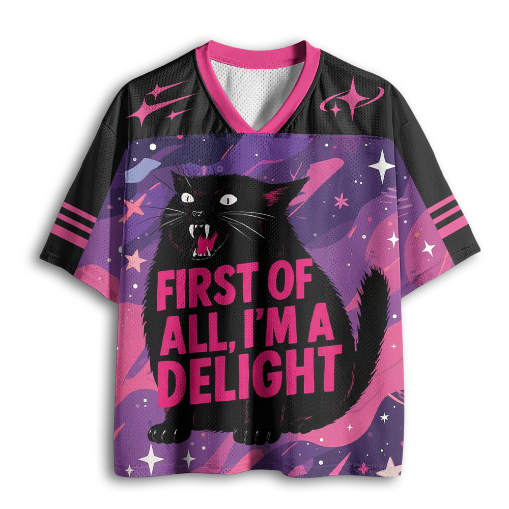 Baddiecat First Of All I'm A Delight Mesh Jersey