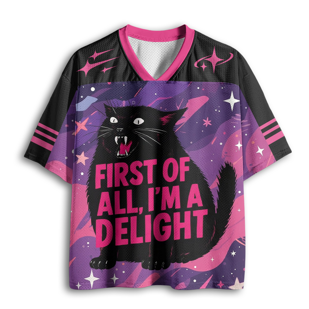 Baddiecat First Of All I'm A Delight Mesh Jersey