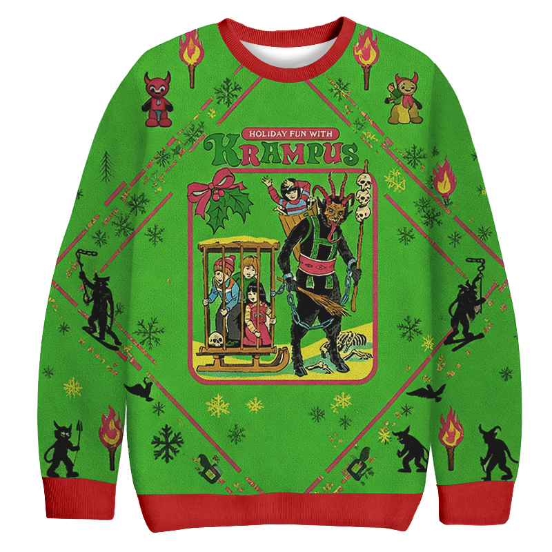Baddiecat Krampus Christmas Ugly Sweatshirt