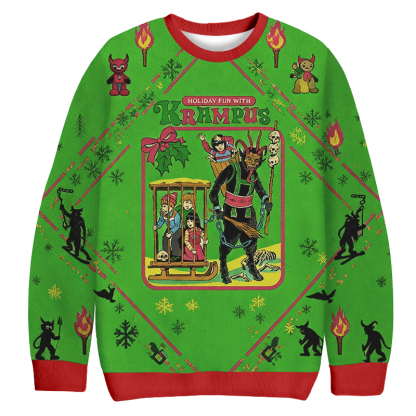 Baddiecat Krampus Christmas Ugly Sweatshirt