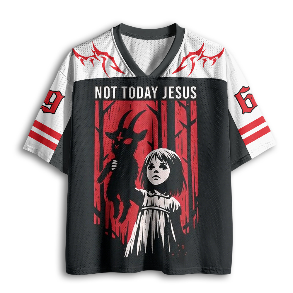 Baddiecat Not Today Jesus Mesh Jersey