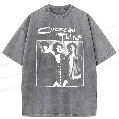 Baddiecat Cocteau Twins Promo Washed T-shirt