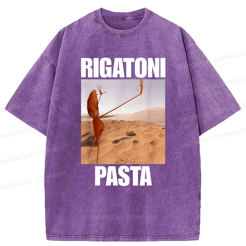 Baddiecat Marcus Worm Pasta Washed T-shirt