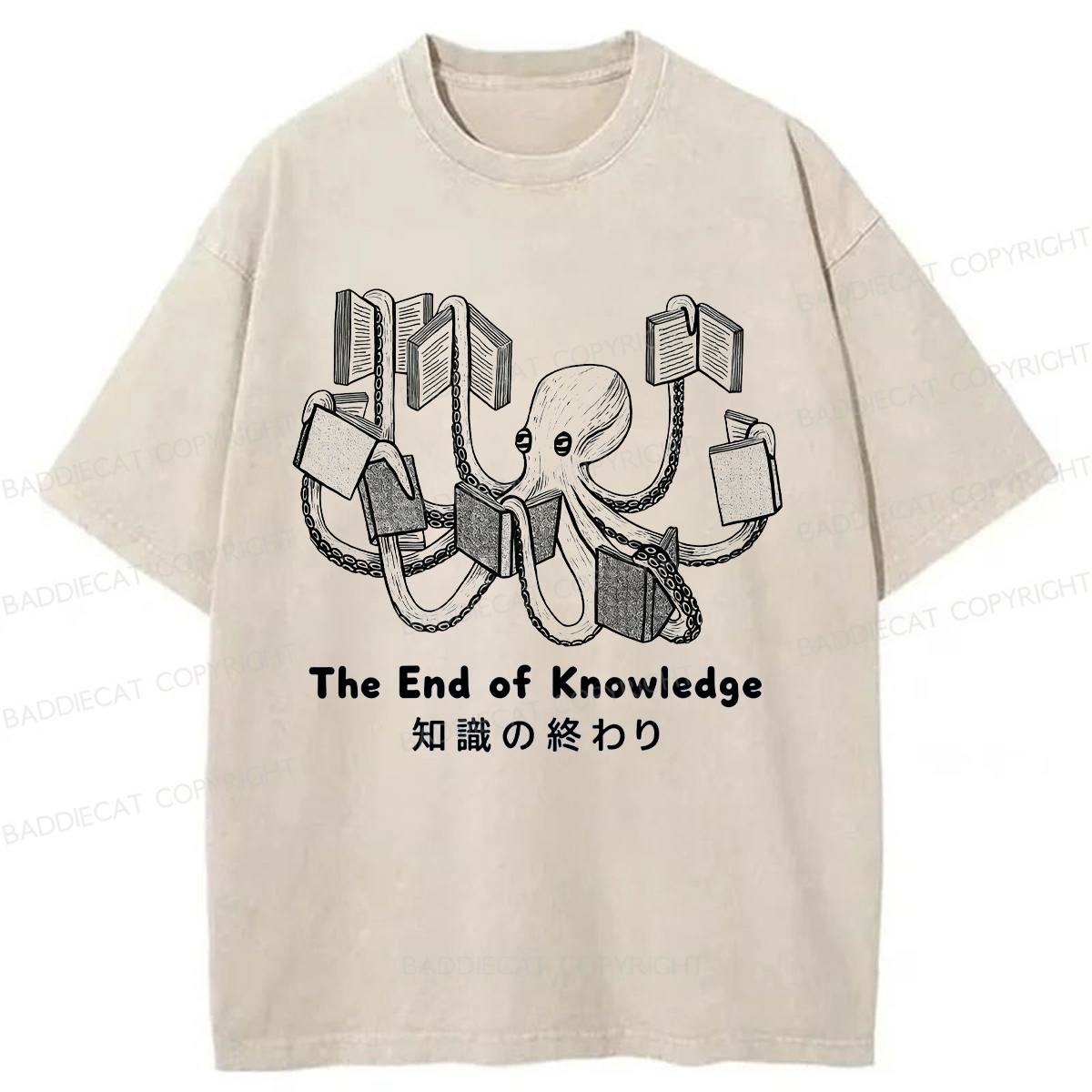 Baddiecat Knowledge Terminator Washed T-shirt