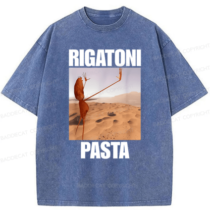 Baddiecat Marcus Worm Pasta Washed T-shirt