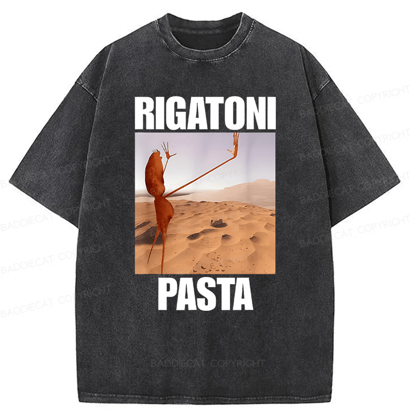 Baddiecat Marcus Worm Pasta Washed T-shirt