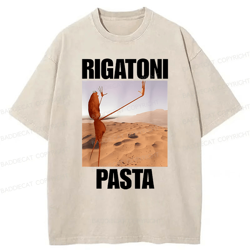 Baddiecat Marcus Worm Pasta Washed T-shirt