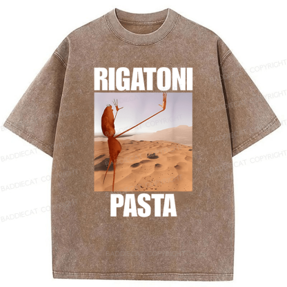 Baddiecat Marcus Worm Pasta Washed T-shirt