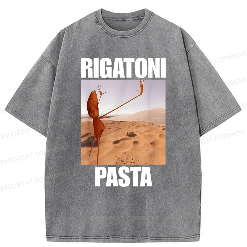 Baddiecat Marcus Worm Pasta Washed T-shirt
