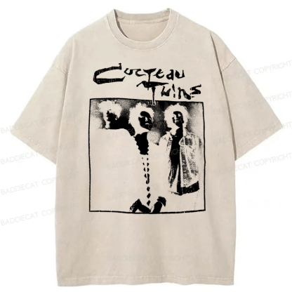 Baddiecat Cocteau Twins Promo Washed T-shirt