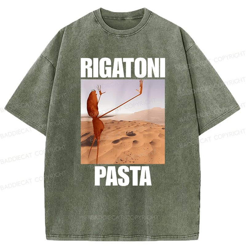 Baddiecat Marcus Worm Pasta Washed T-shirt