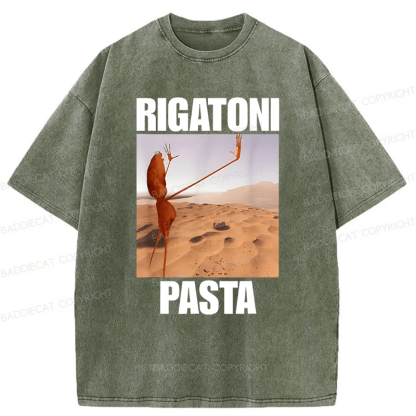 Baddiecat Marcus Worm Pasta Washed T-shirt